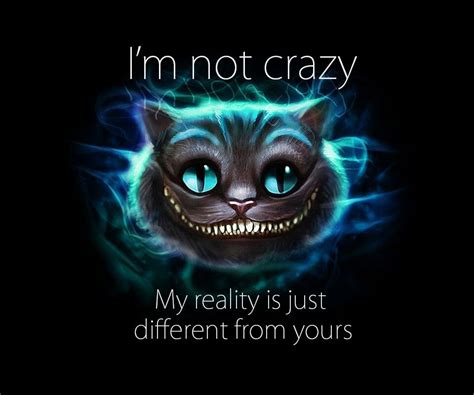 I'm not crazy, my reality is just different from yours.